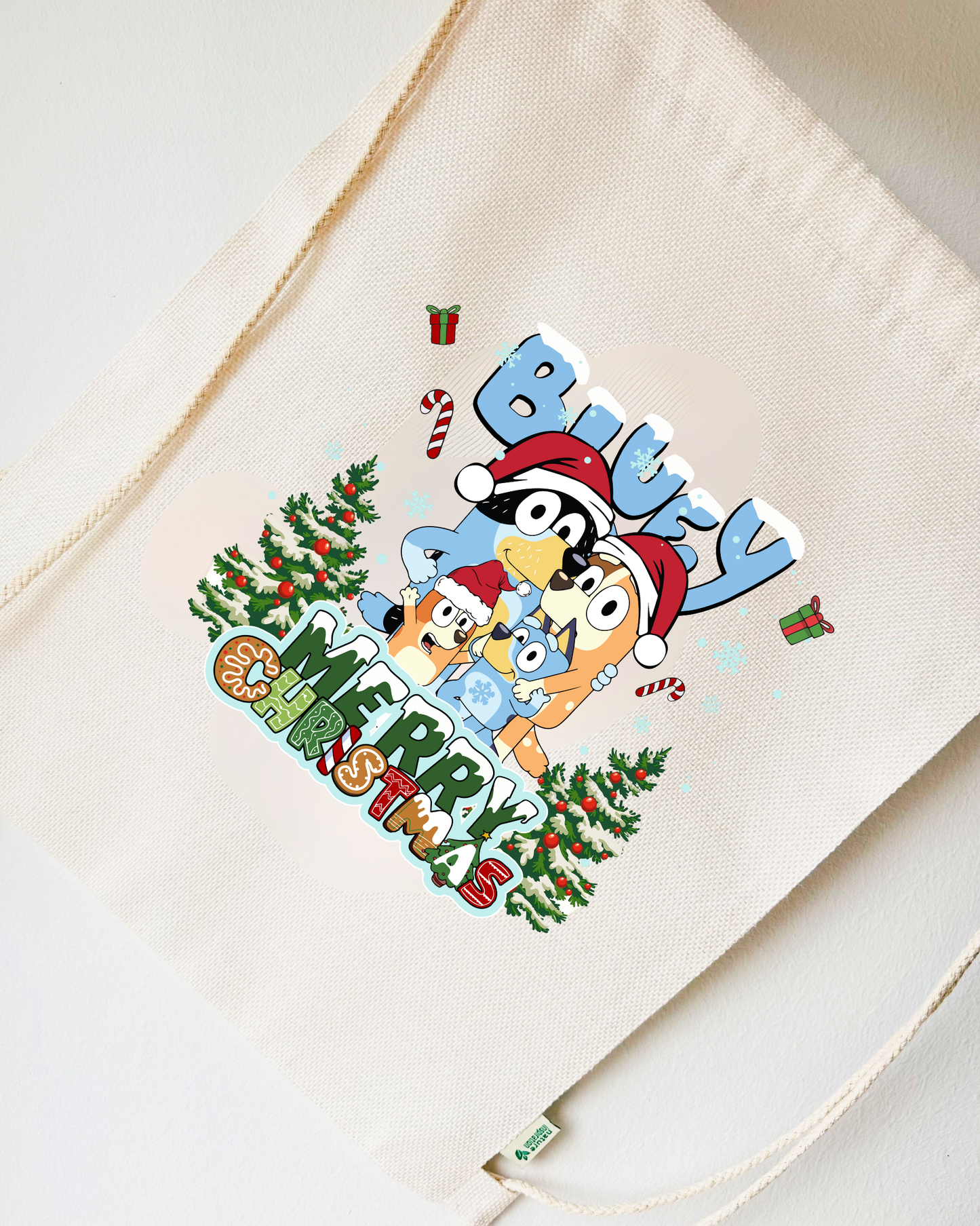 Tote Bag o Mochila Navideña Bluey