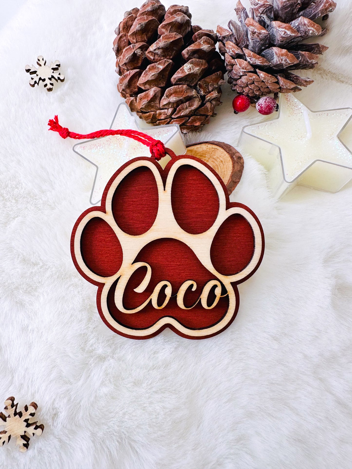 🐾Adorno de huella con nombre de tu mascota