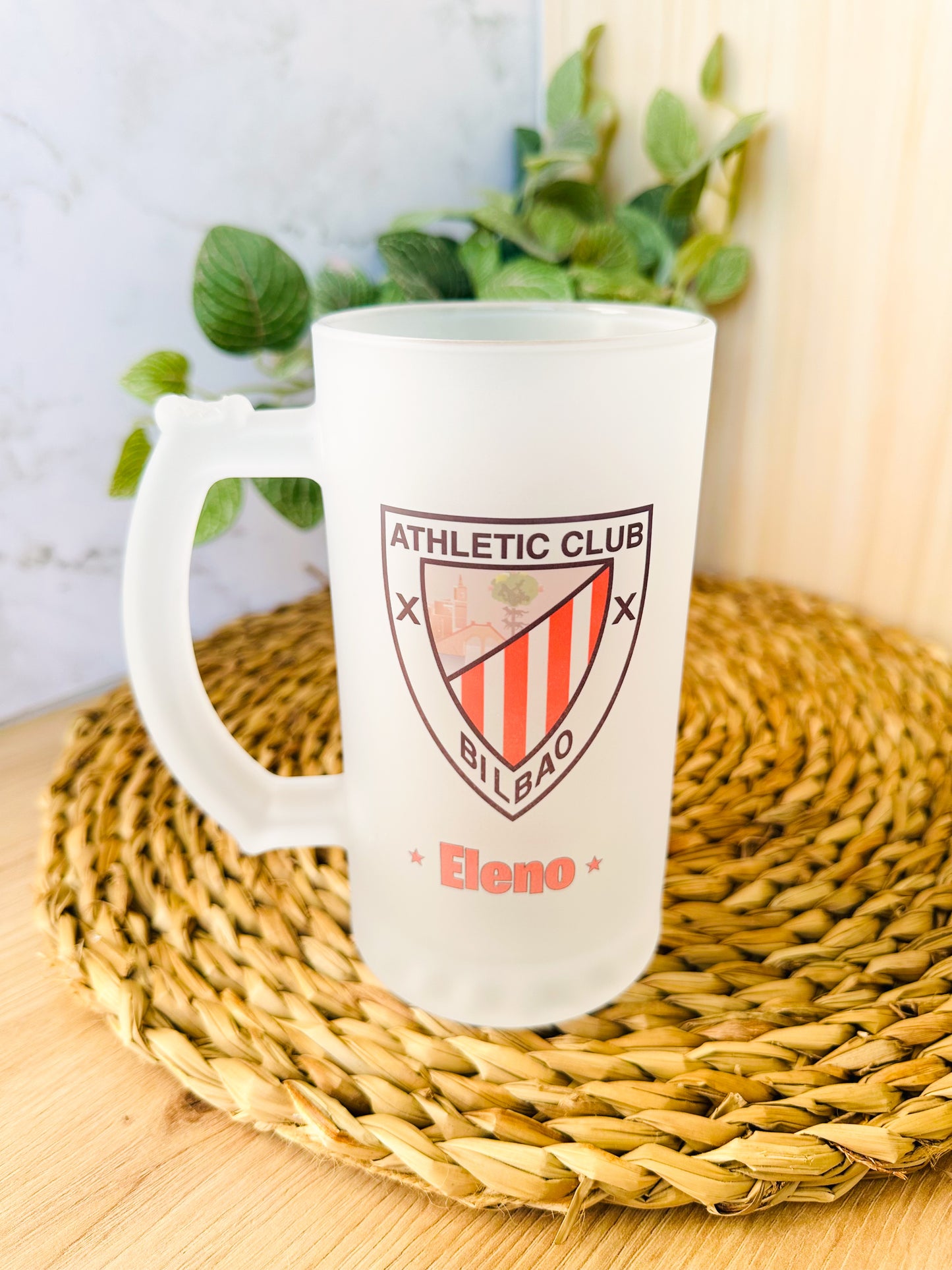 🍺Jarra+Escudo+Nombre+ Envío→ 19,95 €⚽
