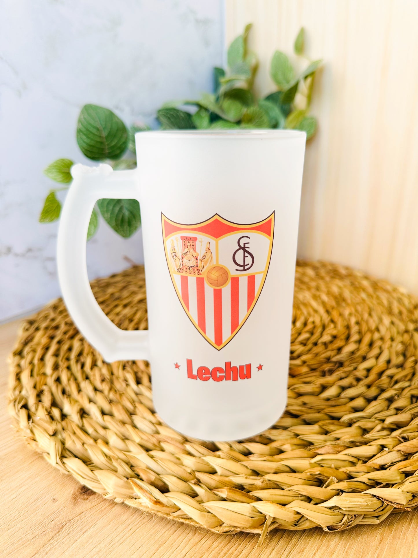 🍺Jarra+Escudo+Nombre+ Envío→ 19,95 €⚽