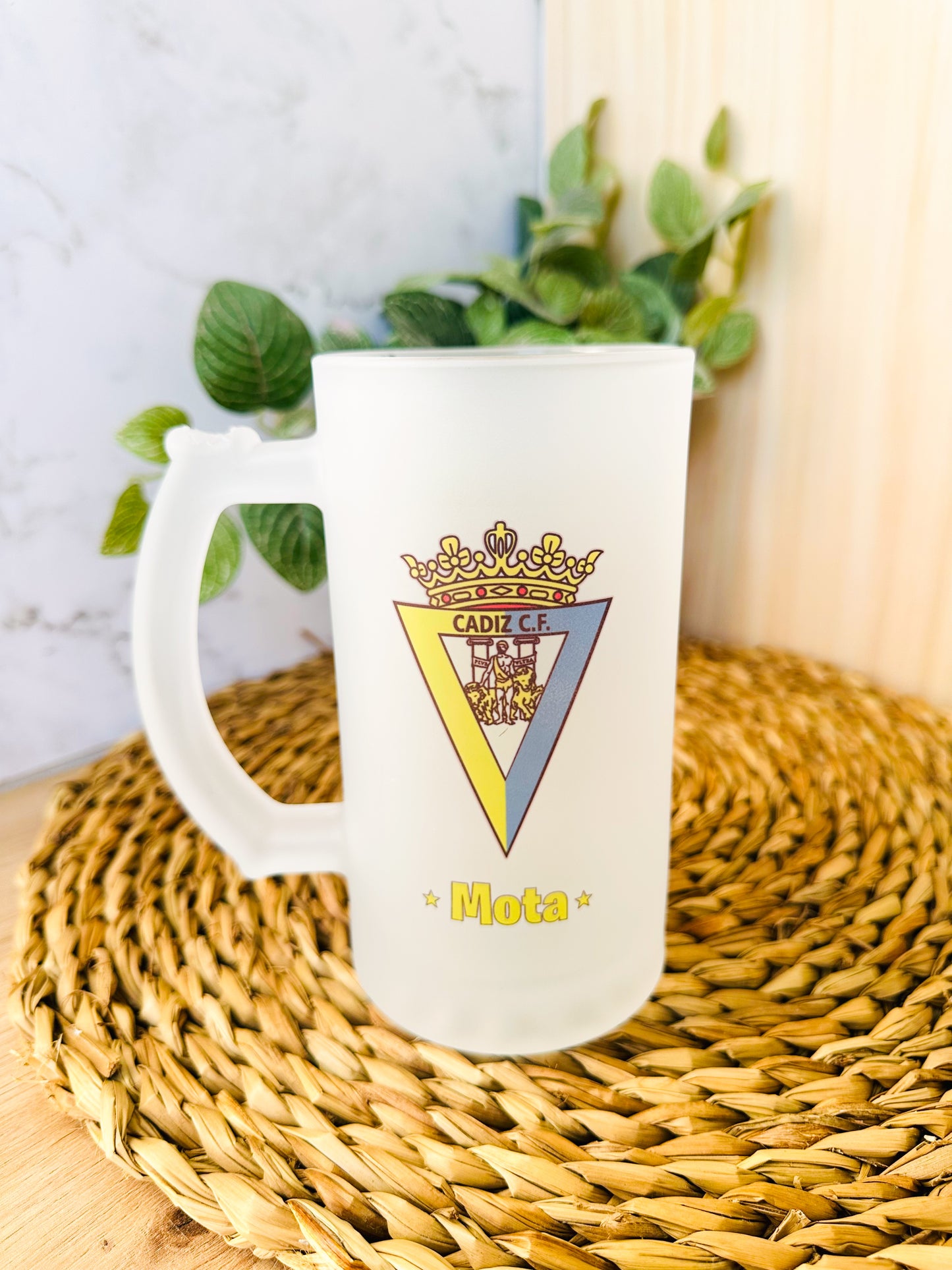 🍺Jarra+Escudo+Nombre+ Envío→ 19,95 €⚽