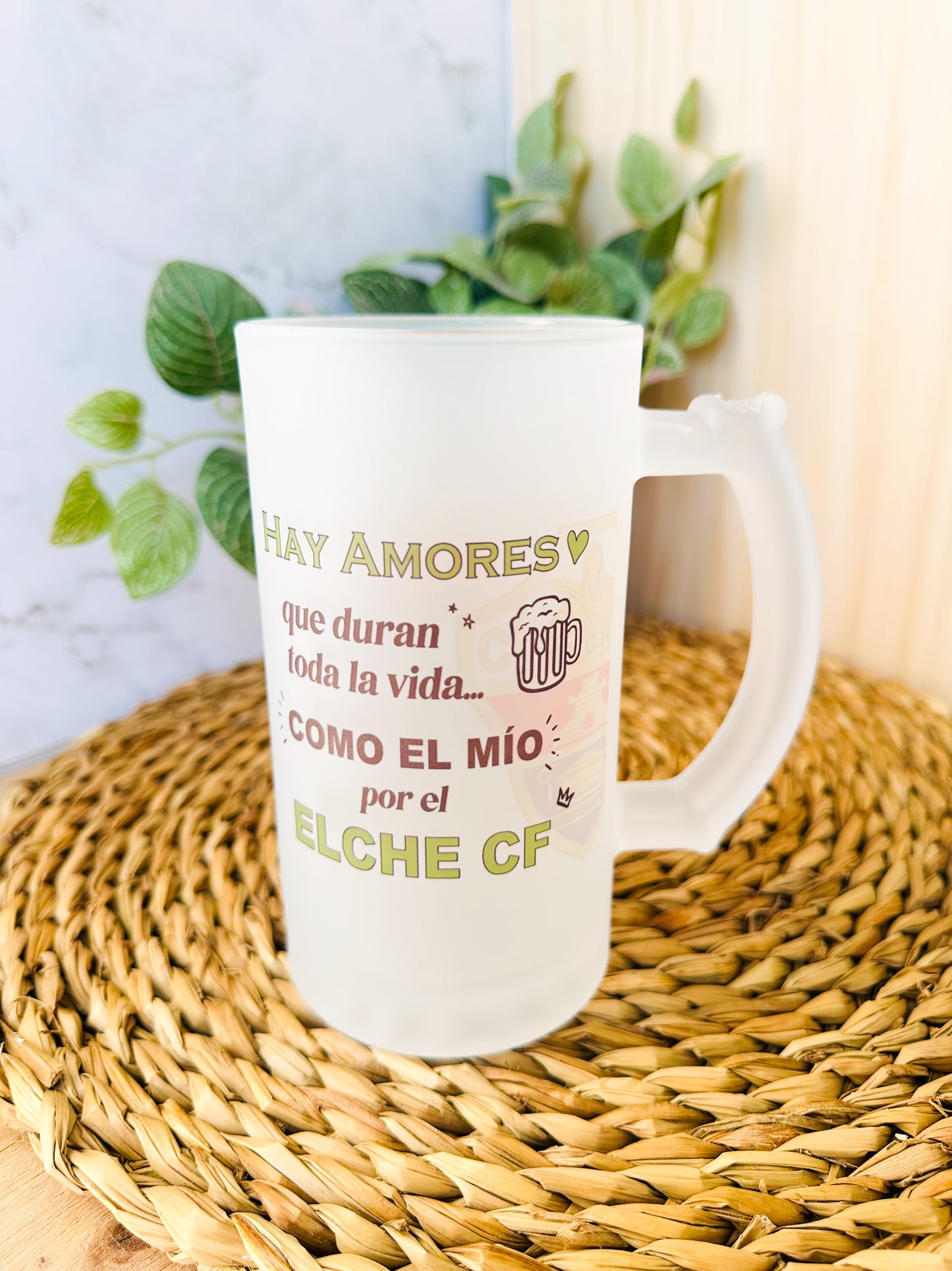 🍺Jarra+Escudo+Nombre+ Envío→ 19,95 €⚽