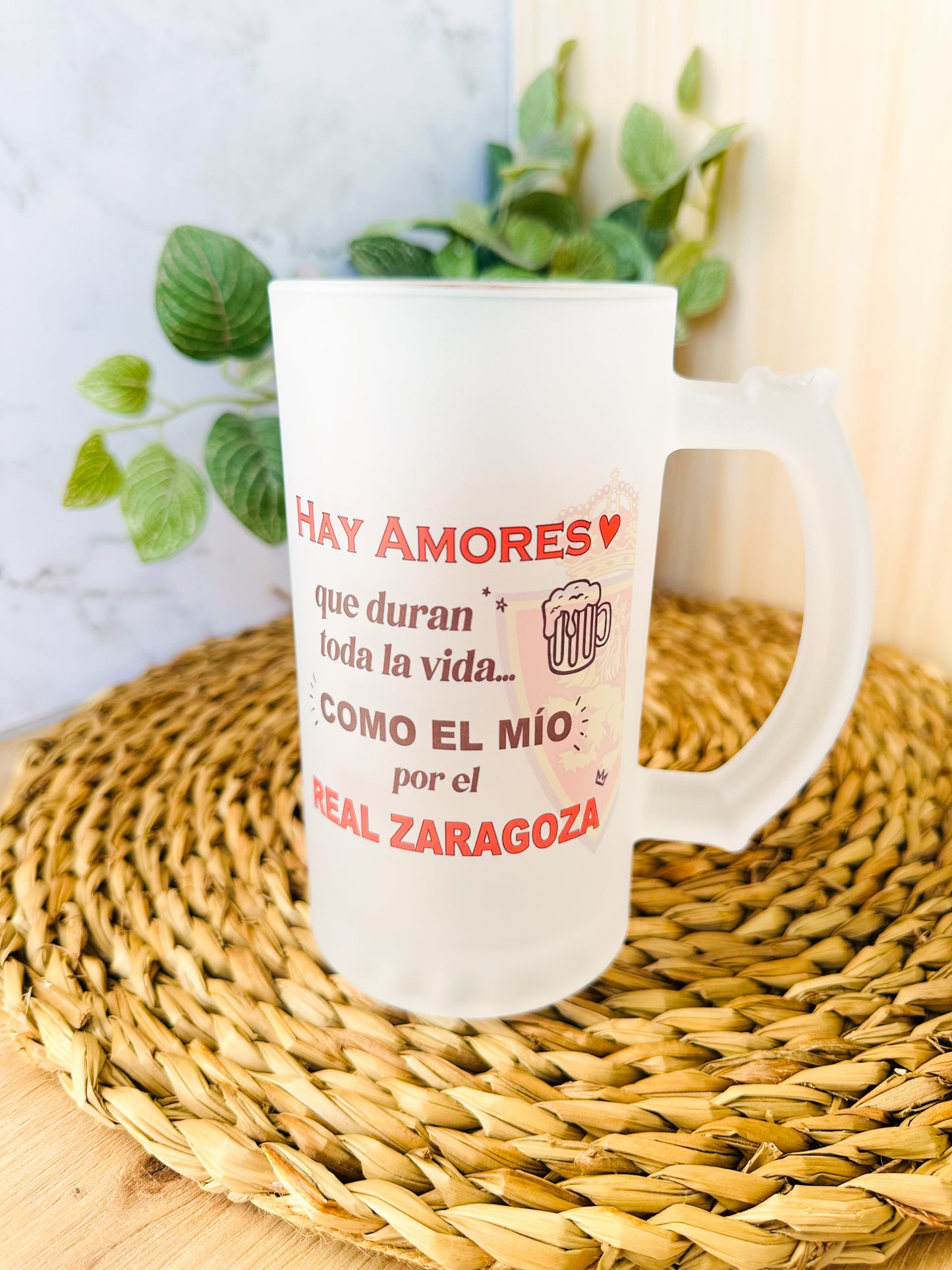 🍺Jarra+Escudo+Nombre+ Envío→ 19,95 €⚽
