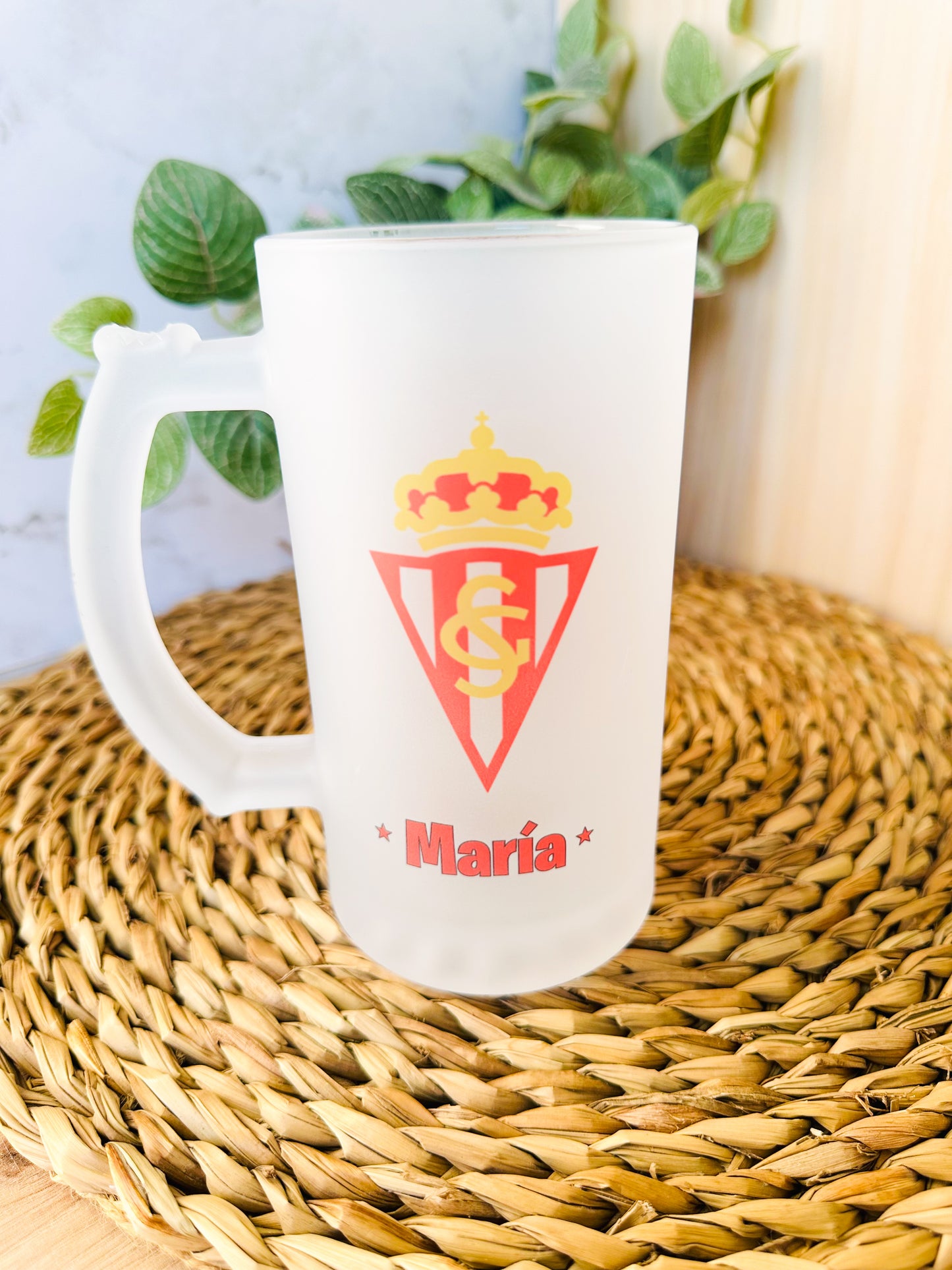🍺Jarra+Escudo+Nombre+ Envío→ 19,95 €⚽