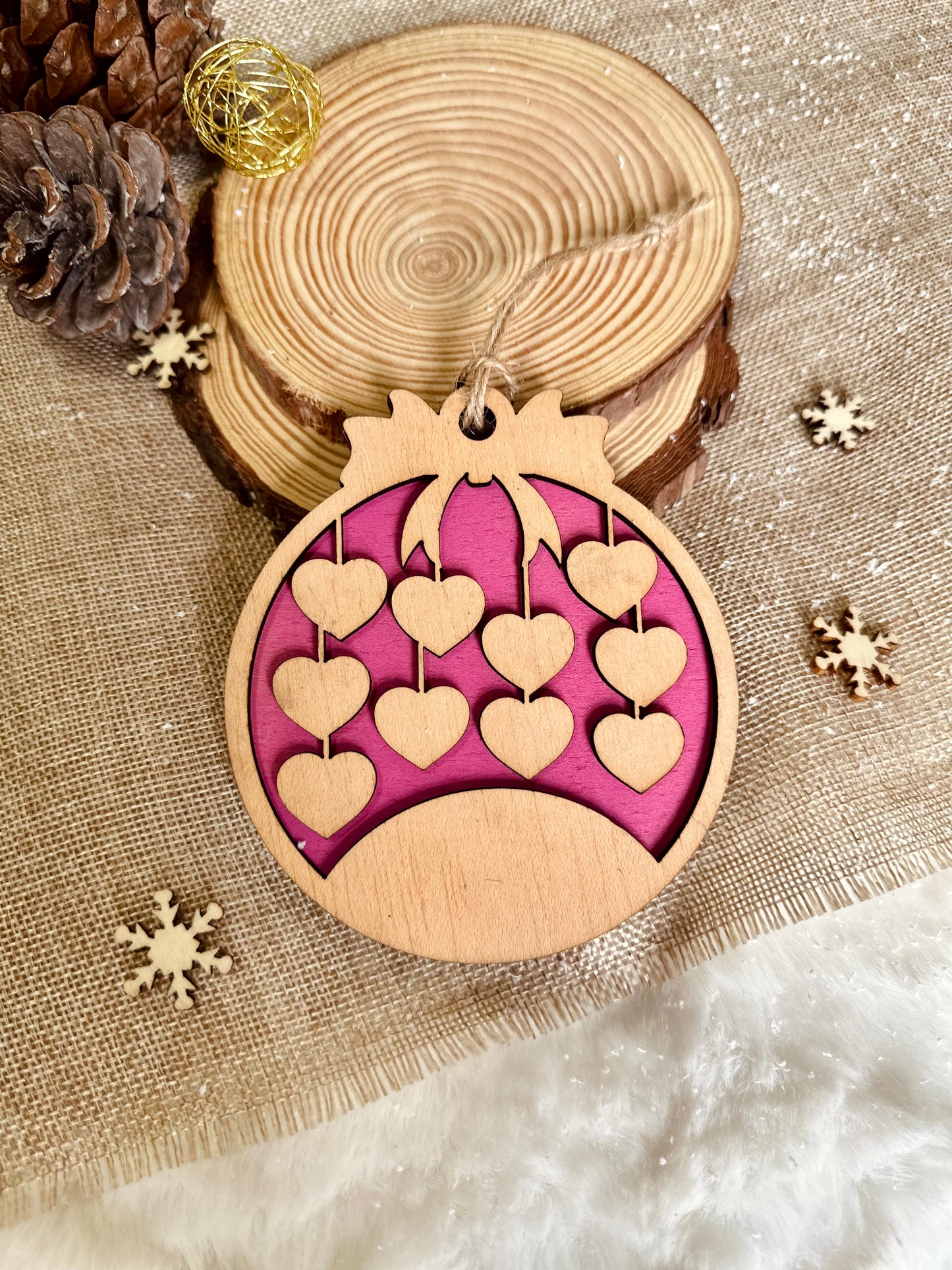 Adorno Familiar de Navidad Personalizado - De 2 a 10 Nombres