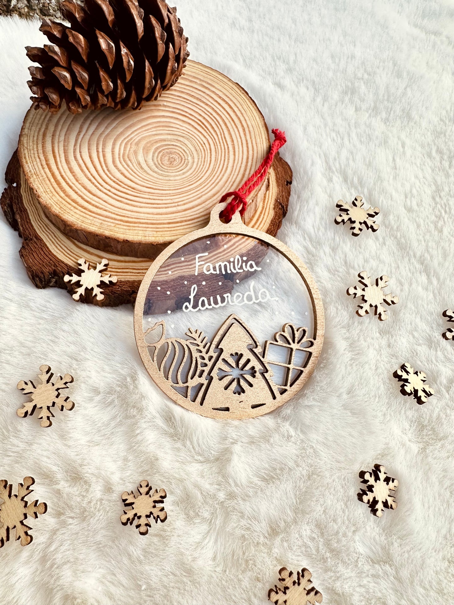 Adorno de Navidad en Madera y Acrílico