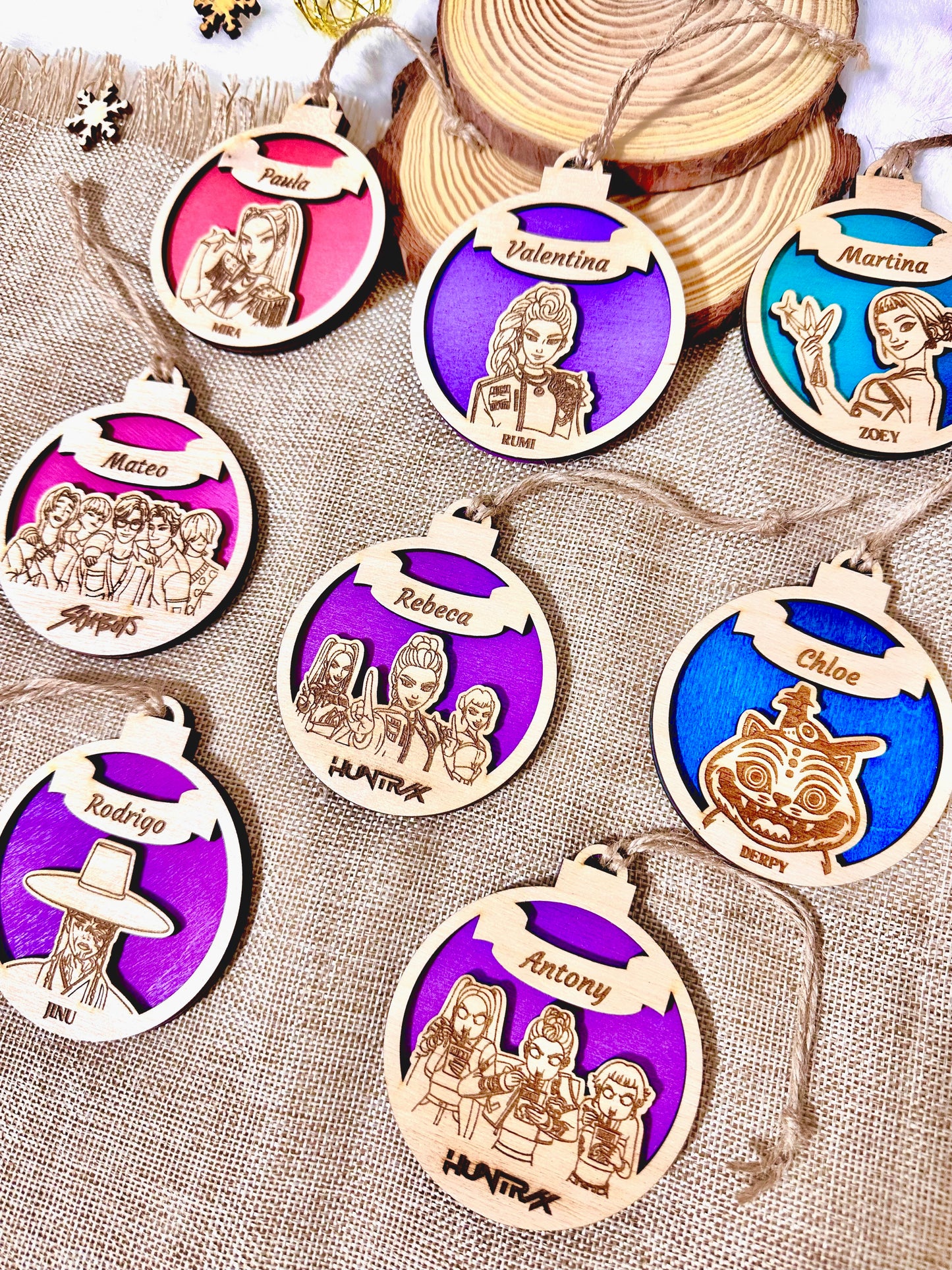 Adornos Navideños Huntrix Personalizados ⚠️Últimas Unidades⚠️