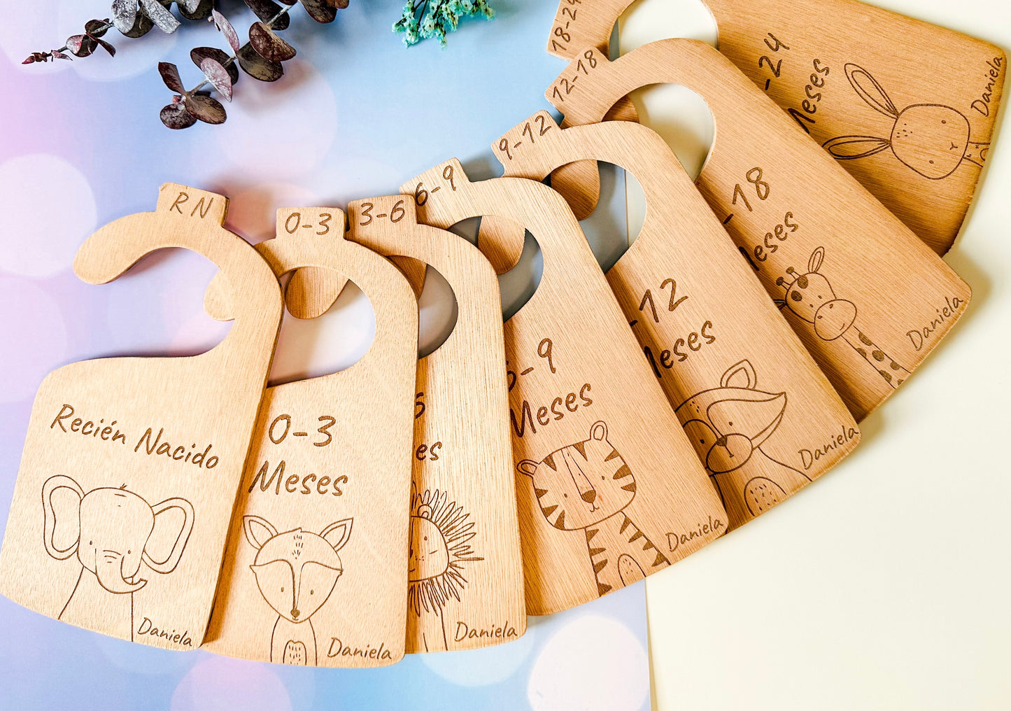 7 pcs/set Separador de tamaño ropa de bebé