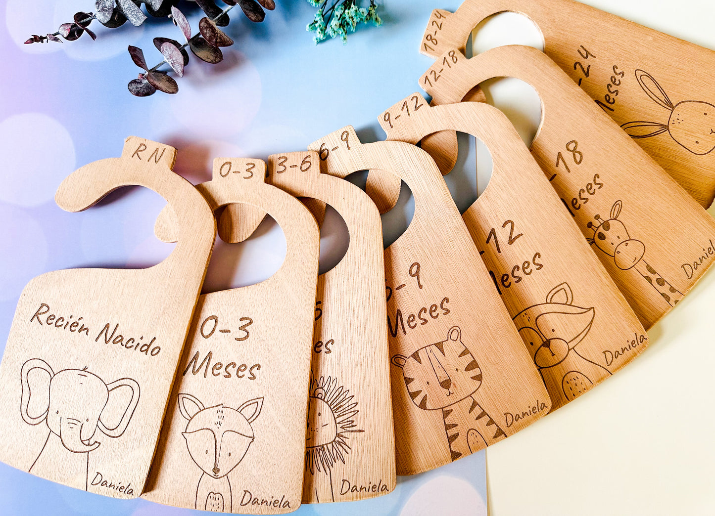 7 pcs/set Separador de tamaño ropa de bebé