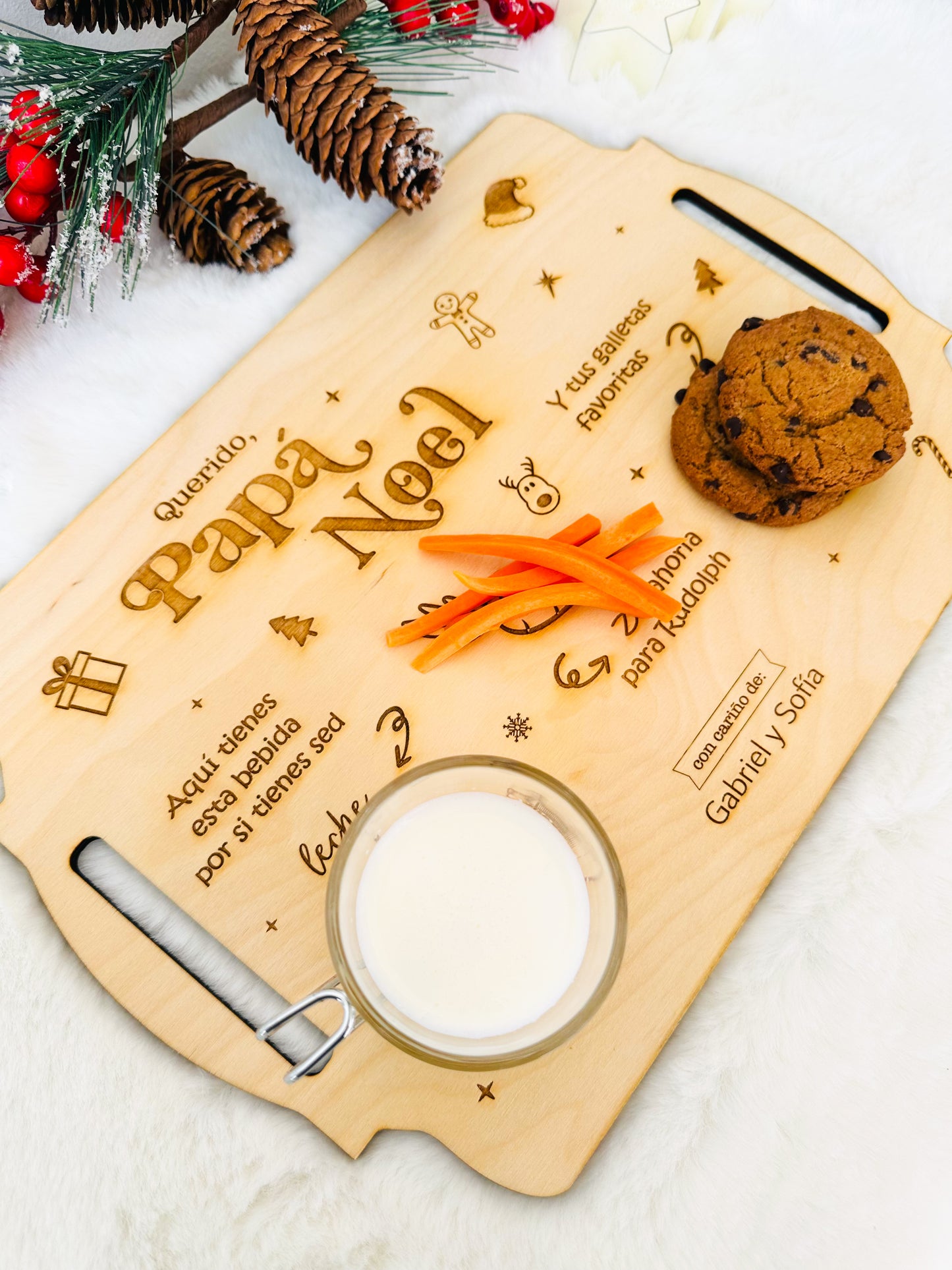 Bandeja Personalizada para Papá Noel o Reyes Magos