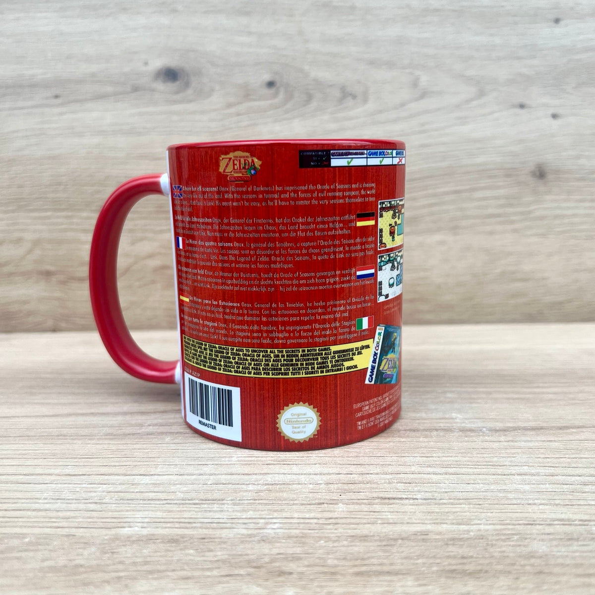 Taza The Legend of Zelda Oracle of Seasons Game Boy Color - trasera