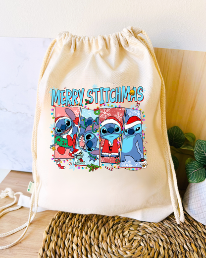 Tote Bag o Mochila Navideña Stitch