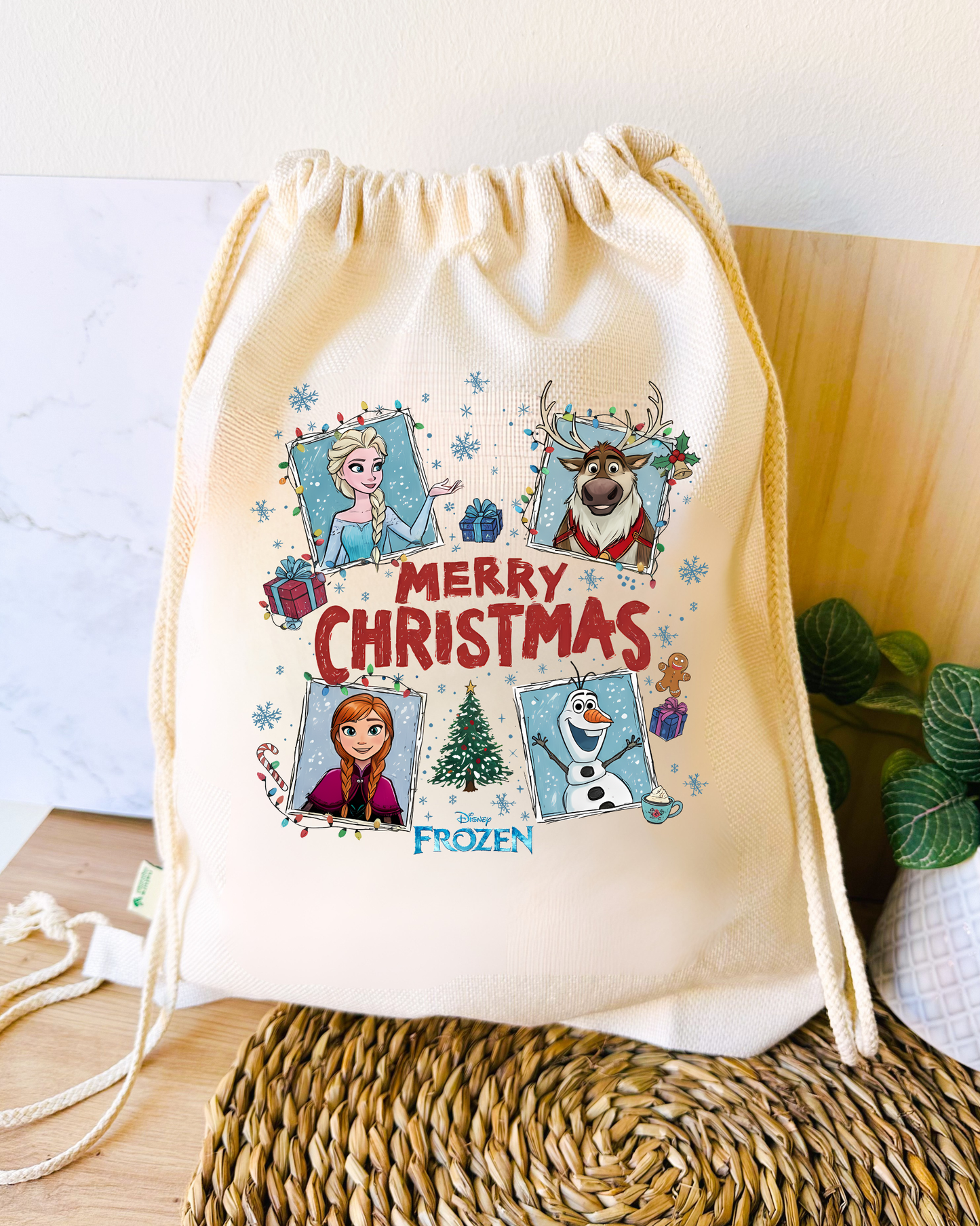Tote Bag o Mochila Navideña Frozen