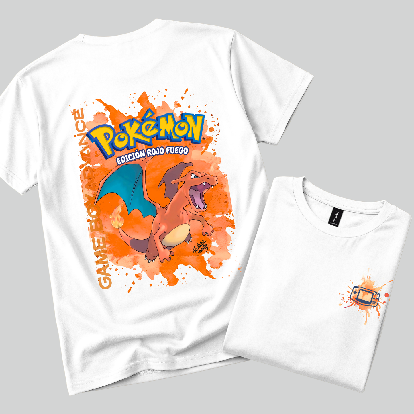 Camiseta Pokémon Rojo Fuego