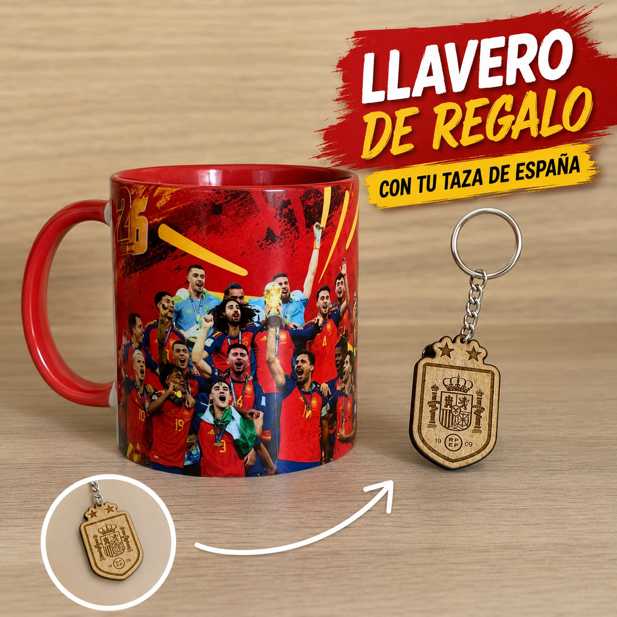 Taza Mundial + 🎁 Llavero de Regalo ⚠️Últimas Unidades⚠️