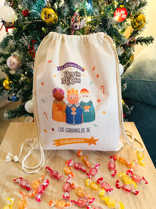 Mochila "recogecaramelos" de Reyes Magos Personalizada