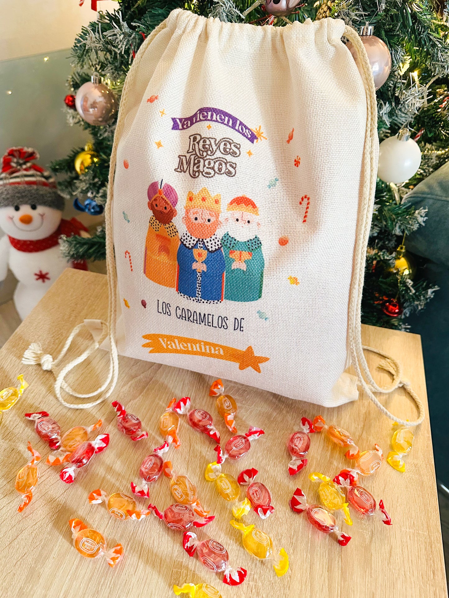 Mochila "recogecaramelos" de Reyes Magos Personalizada