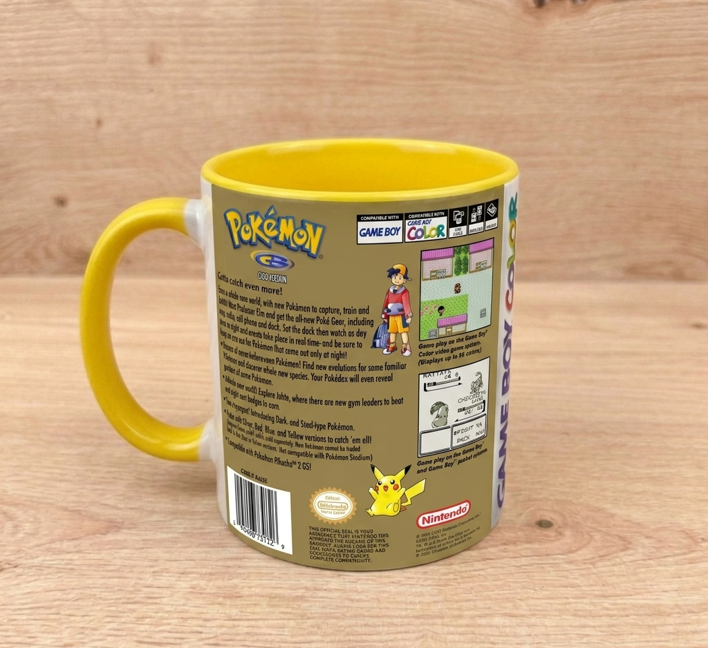 Caneca Pokémon Ouro💛