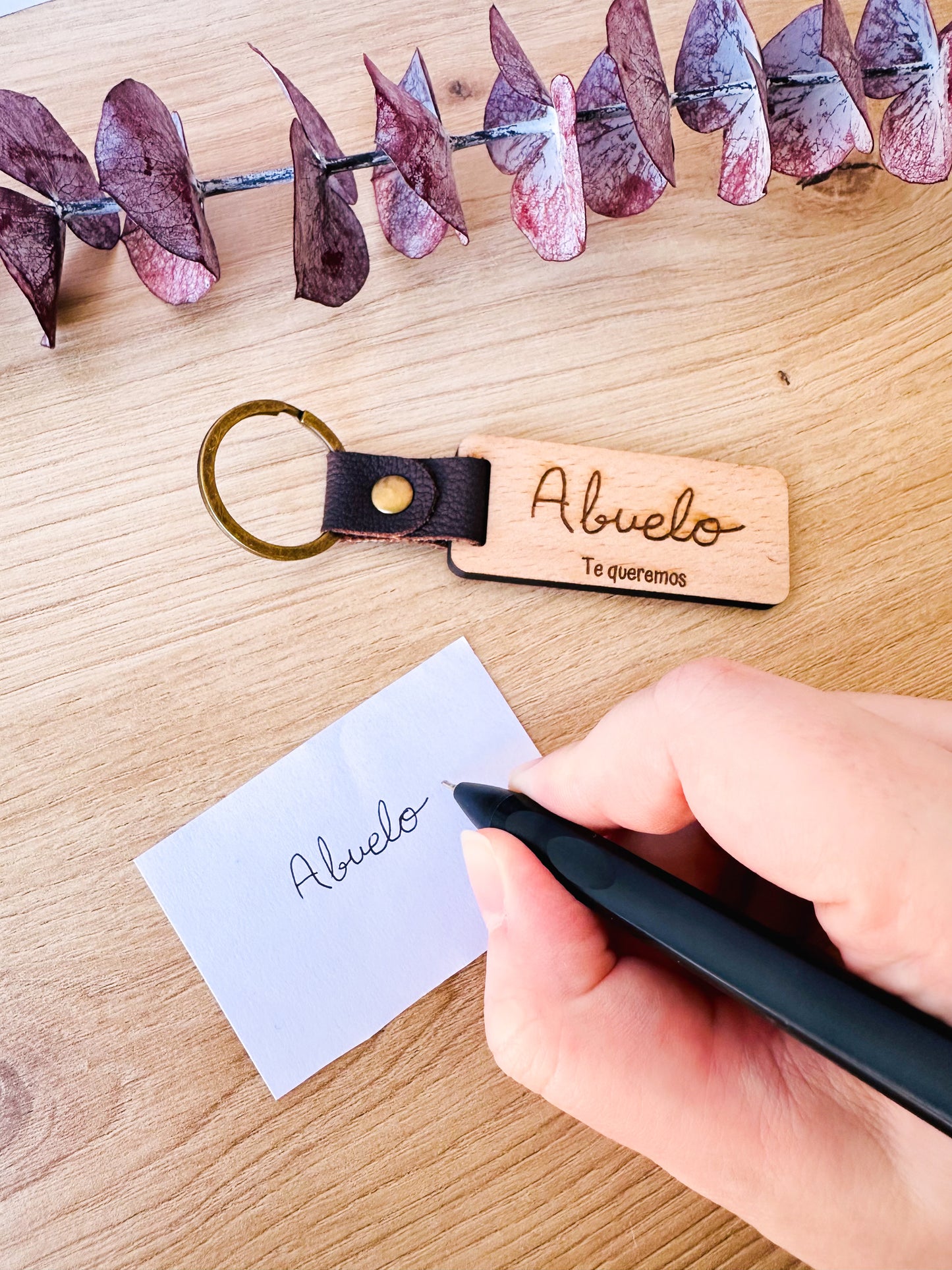 Llavero "puño y letra" personalizado