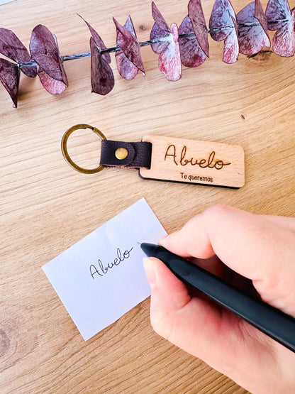 Llavero "puño y letra" personalizado