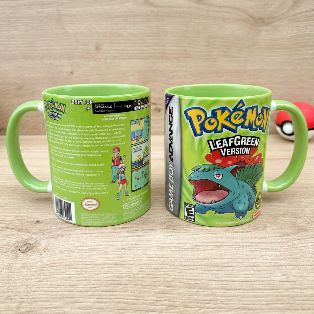 Taza Pokémon Verde Hoja