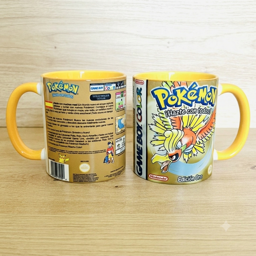 Taza Pokémon Oro💛 ⚠️ÚLTIMAS 2 TAZAS⚠️