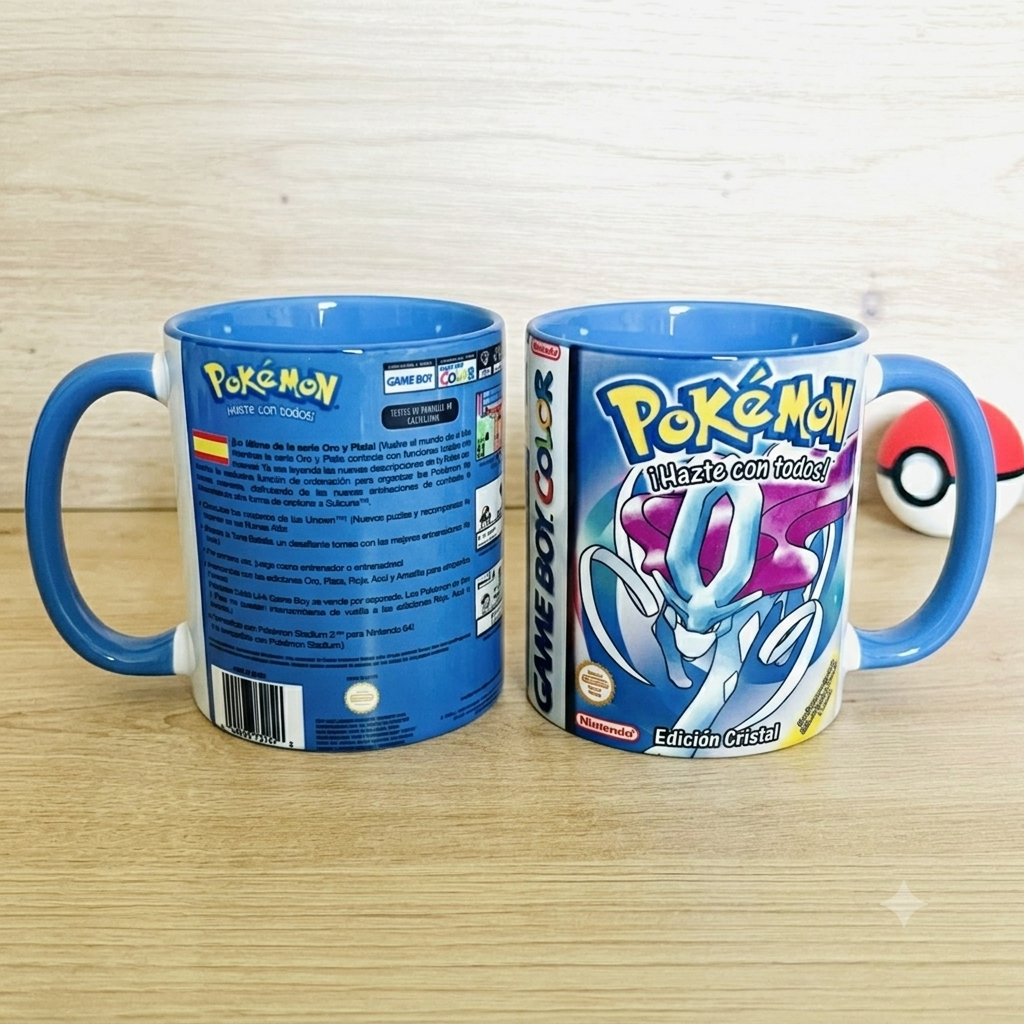 Taza Pokémon Cristal💙 ⚠️ÚLTIMA TAZA⚠️
