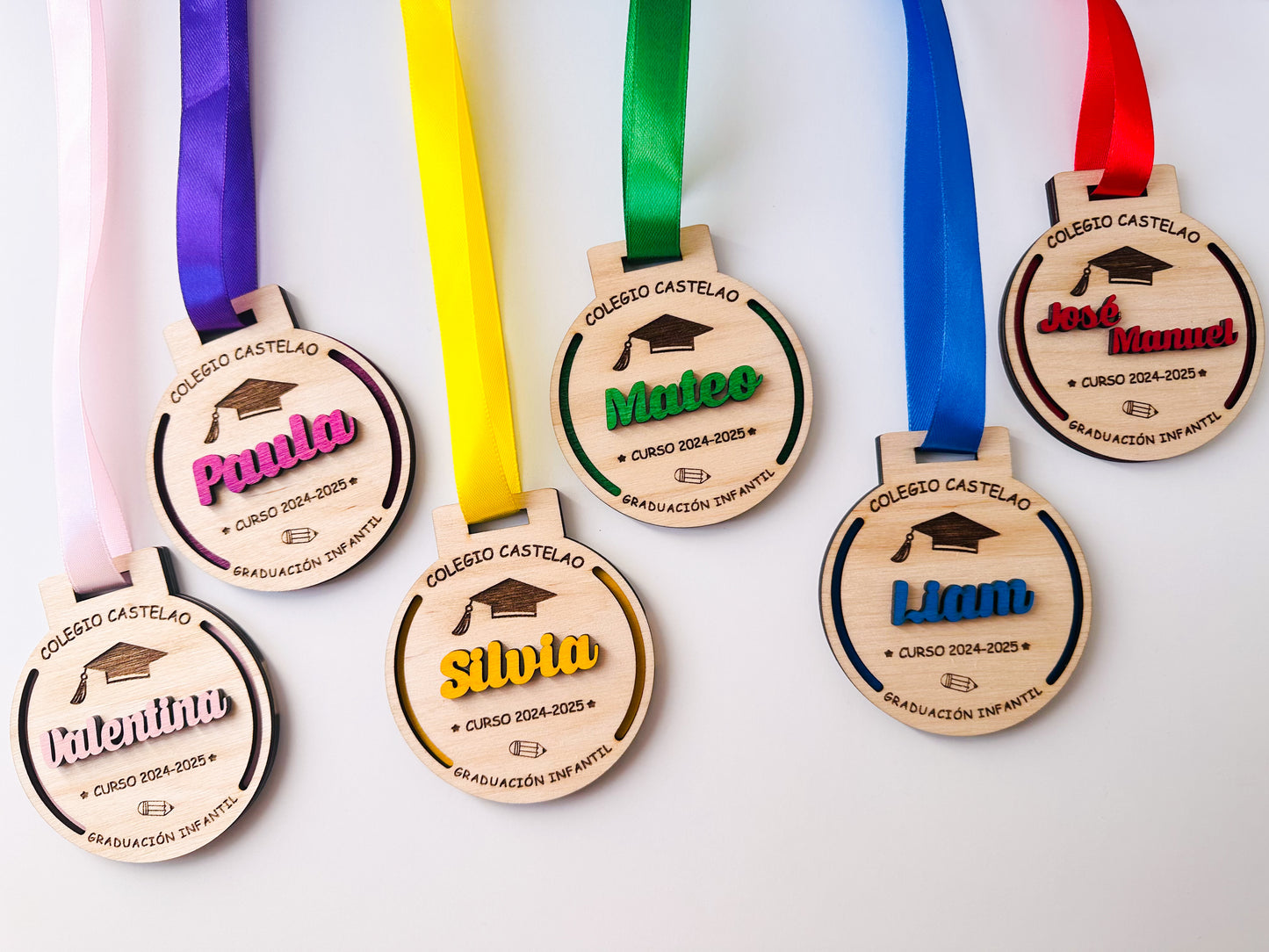 Medallas Graduación niños personalizada