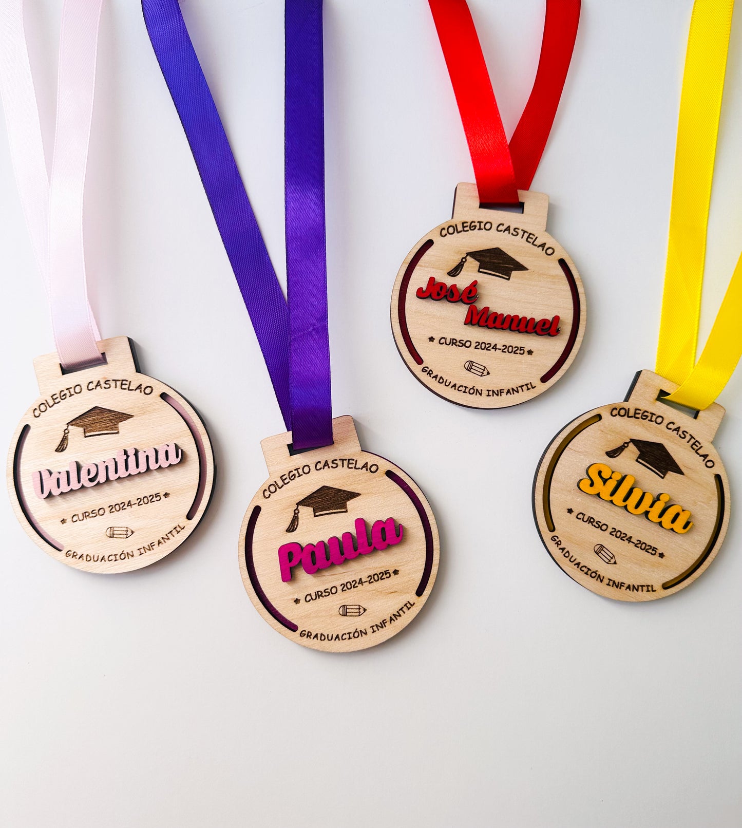Medallas Graduación niños personalizada