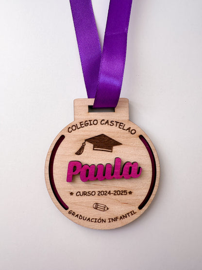 Medallas Graduación niños personalizada