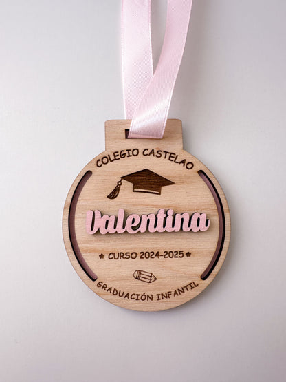 Medallas Graduación niños personalizada