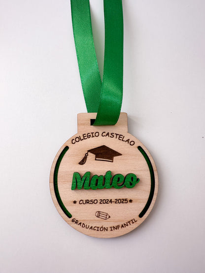 Medallas Graduación niños personalizada