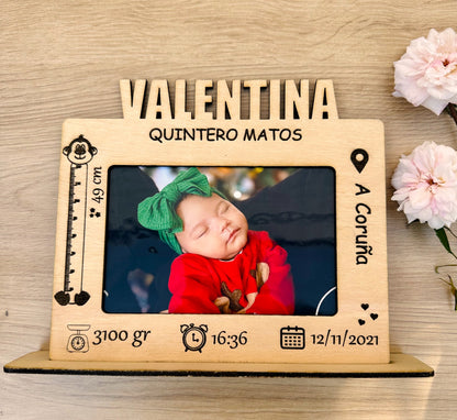 Marcos de madera Natalicio bebé