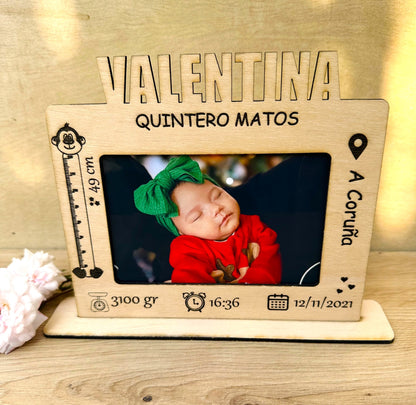 Marcos de madera Natalicio bebé