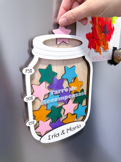 Tarro de Recompensas Personalizado - Con base o imán