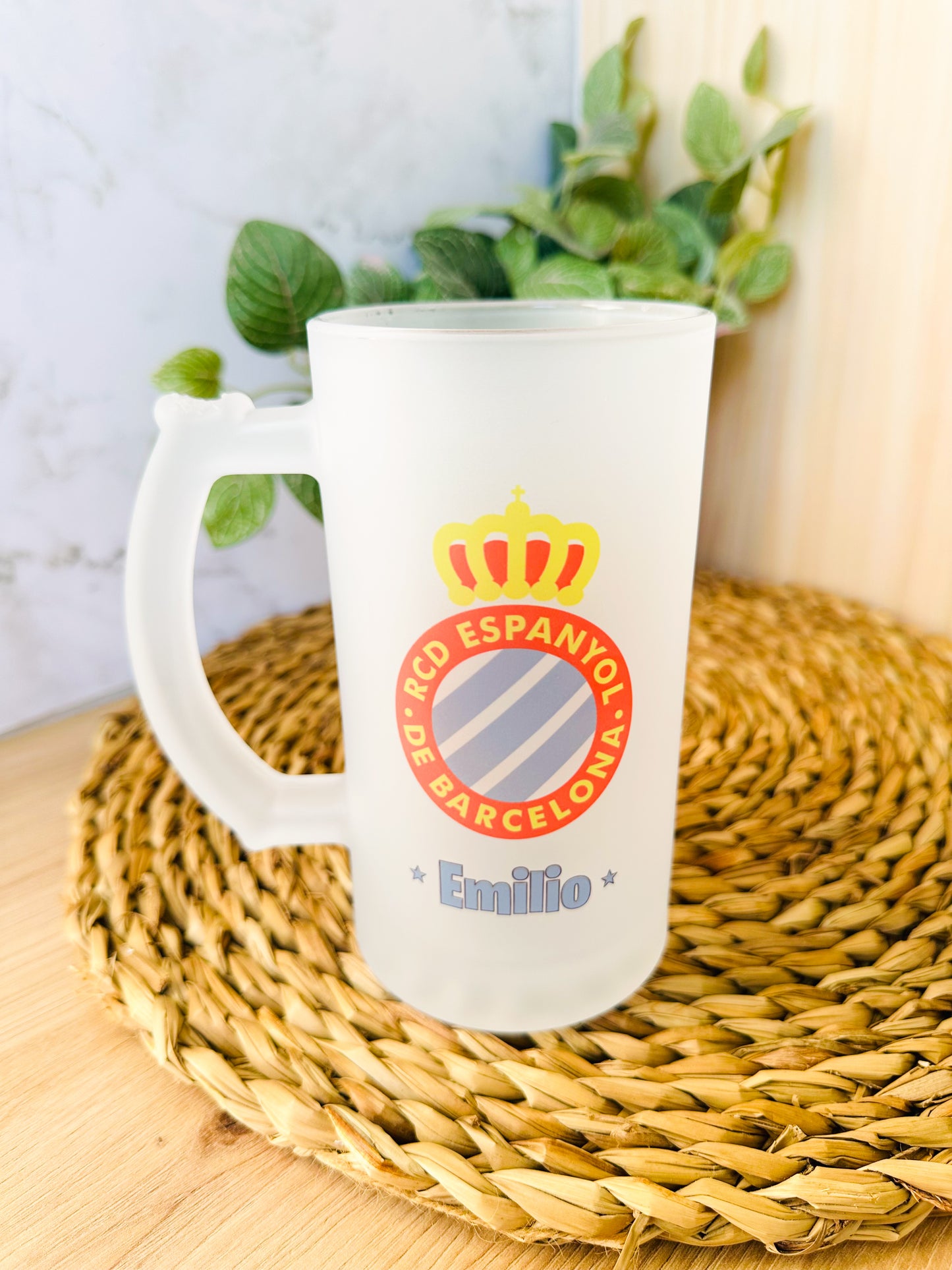 🍺Jarra+Escudo+Nombre+ Envío→ 19,95 €⚽