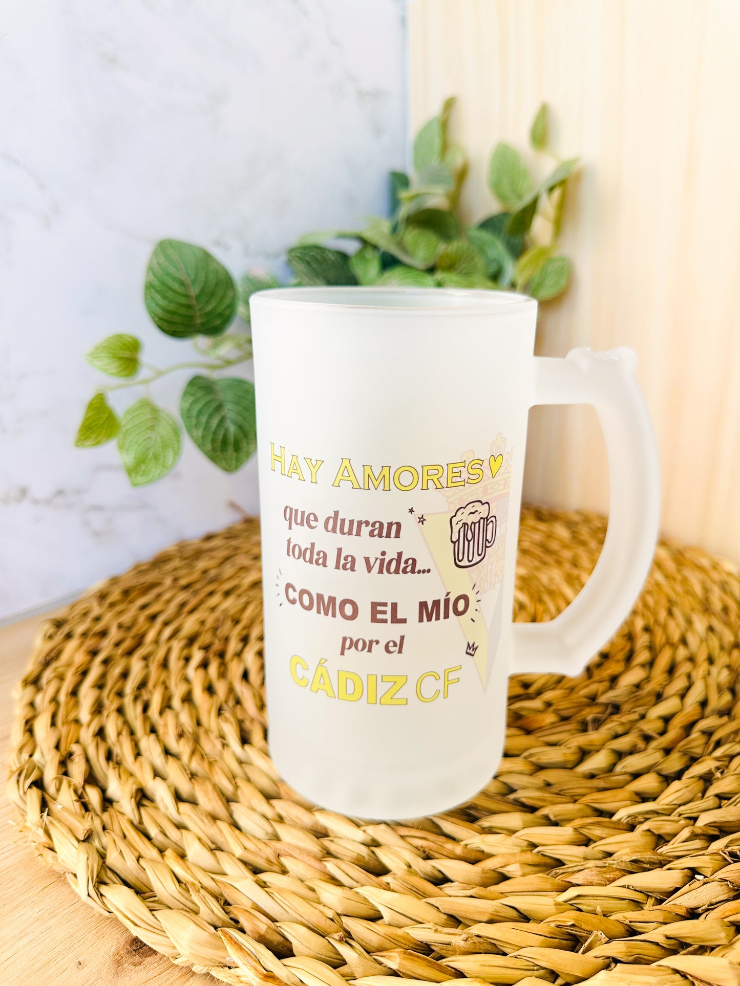 🍺Jarra+Escudo+Nombre+ Envío→ 19,95 €⚽
