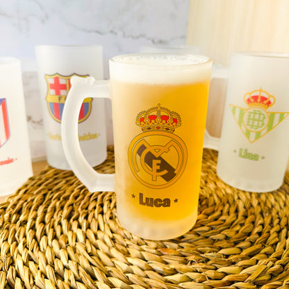 🍺Jarra+Escudo+Nombre+ Envío→ 19,95 €⚽