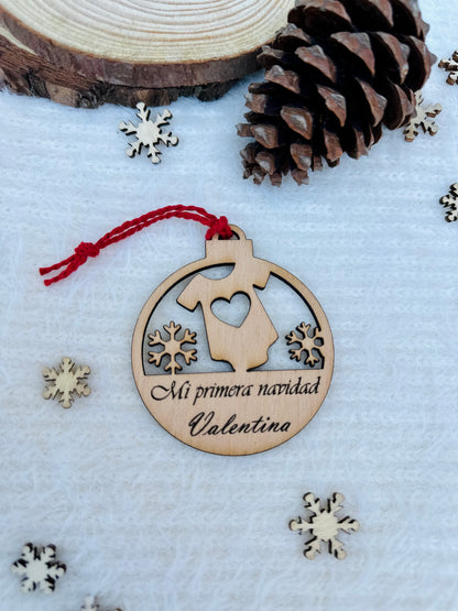 Adorno de Navidad "Mi Primera Navidad" Personalizado