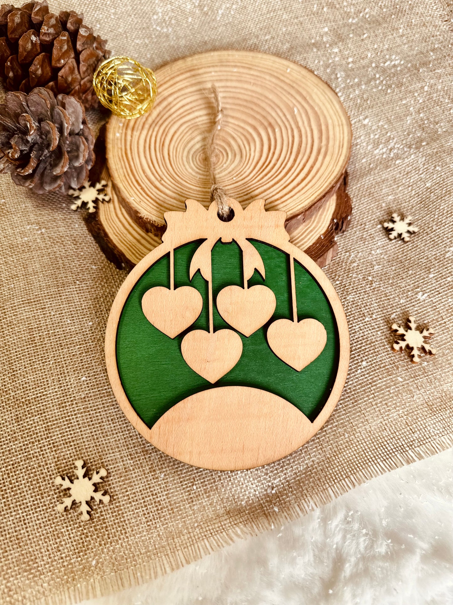 Adorno Familiar de Navidad Personalizado - De 2 a 10 Nombres