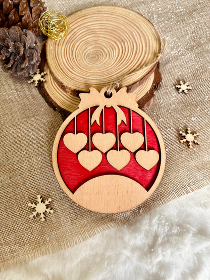 Adorno Familiar de Navidad Personalizado - De 2 a 10 Nombres