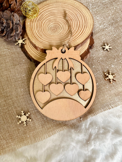 Adorno Familiar de Navidad Personalizado - De 2 a 10 Nombres