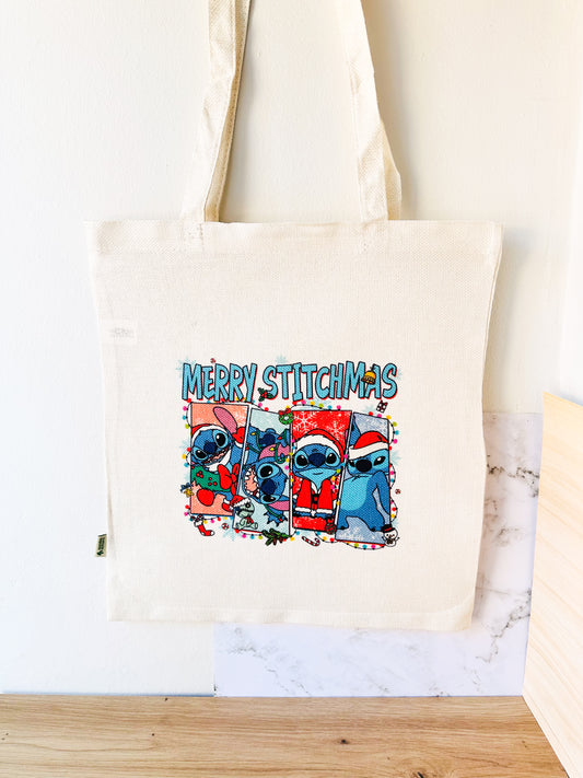 Tote Bag o Mochila Navideña Stitch