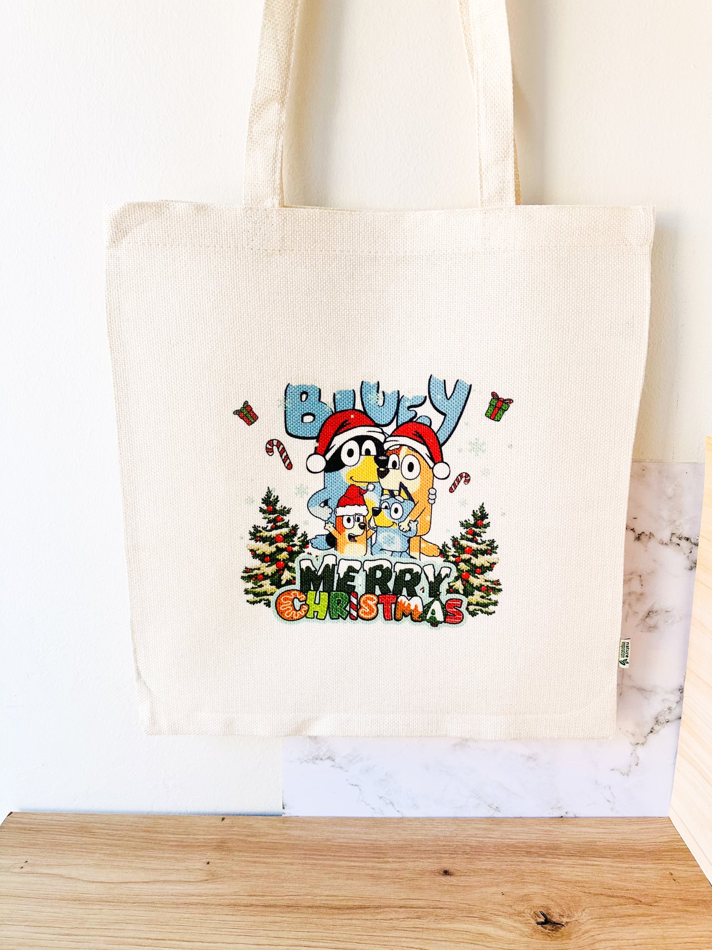 Tote Bag o Mochila Navideña Bluey