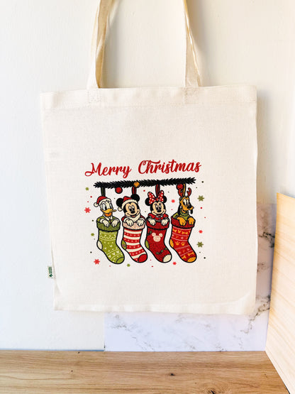 Tote Bag o Mochila Navideña Mickey y Amigos