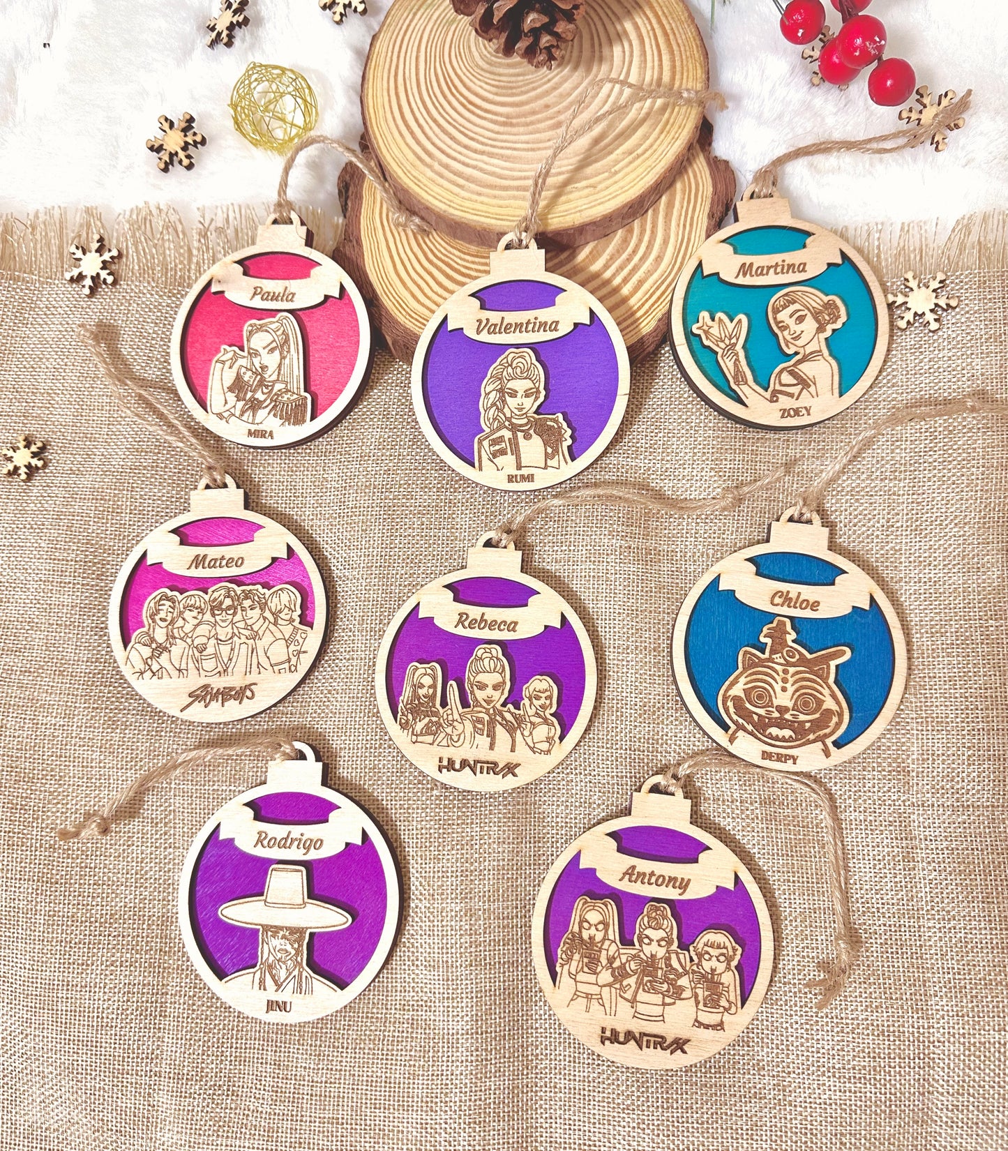 Adornos Navideños Huntrix Personalizados ⚠️Últimas Unidades⚠️