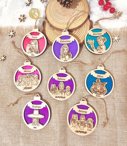 Adornos Navideños Huntrix Personalizados ⚠️Últimas Unidades⚠️