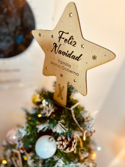 Estrella de Navidad Personalizada para Árbol