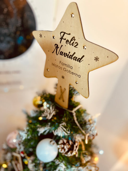 Estrella de Navidad Personalizada para Árbol