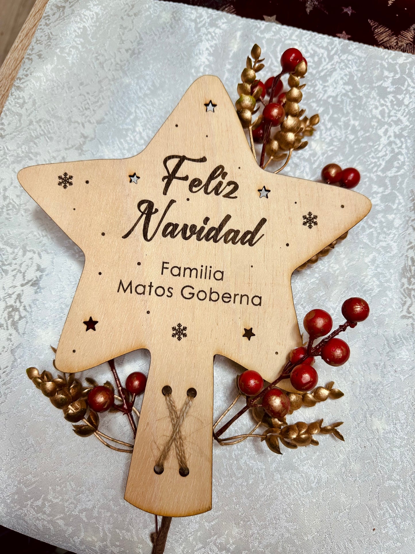 Estrella de Navidad Personalizada para Árbol